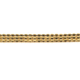 Vintage Three Row Gold Tone Rhinestones on Metal Mesh Trimming - 0.375"