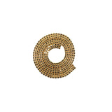 Vintage Three Row Gold Tone Rhinestones on Metal Mesh Trimming - 0.375"