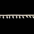 Vintage Chalk White and Ivory Beaded Fringe - 1"