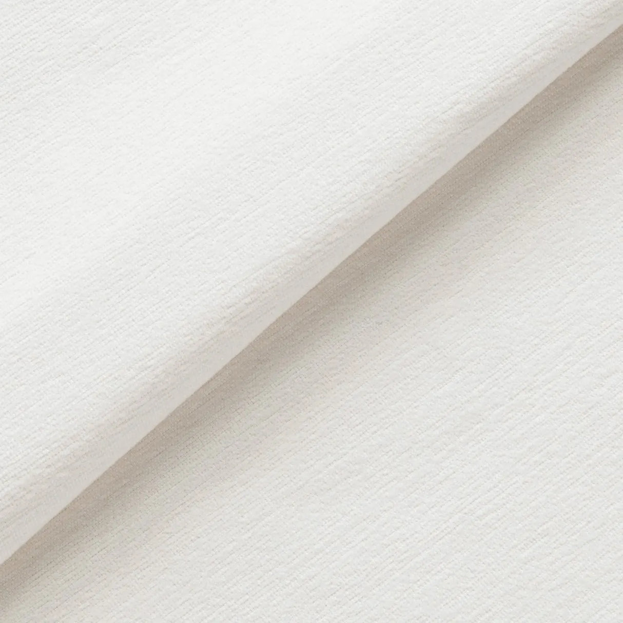Platform White Salt Acrylic Fabric - White Chenille, Railroaded, 54" Width (1 Yard)