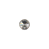 Vintage Swarovski Crystal Rhinestone and Silver Metal Circular Shank Back Button - 12L/7.5mm