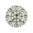 Vintage Crystal Rhinestones and Delicate Silver Metal Open Framework Ornament - 3.375"