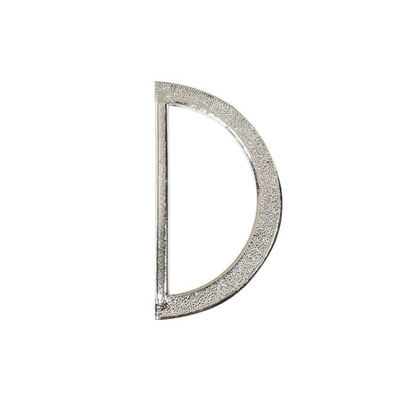 Vintage Rhinestone and Silver Half-Circle D-Ring - 2.5" X 1.25"