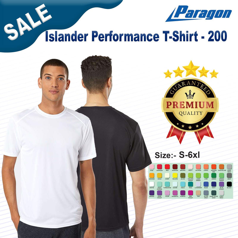 Paragon® आईलैंडर परफॉर्मेंस क्रू नेक शॉर्ट स्लीव टी-शर्ट