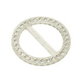 Vintage Crystal Rhinestones and Clear Circular Plastic Slider - 2"