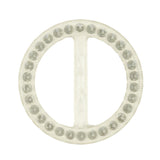 Vintage Crystal Rhinestones and Clear Circular Plastic Slider - 2"