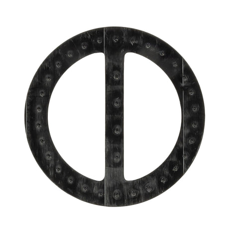 Vintage Crystal Rhinestones and Black Circular Plastic Slider - 2"