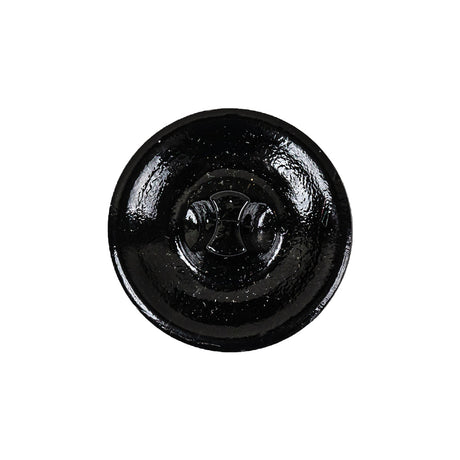 Vintage Jet Faceted Shank Back Glass Button - 35L/22mm