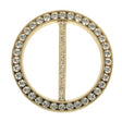 Vintage Crystal Rhinestones and Gold Circular Plastic Slider - 2.625"