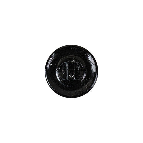 Vintage Jet Faceted Shank Back Glass Button - 22L/14mm