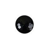 Vintage Jet Faceted Shank Back Glass Button - 22L/14mm