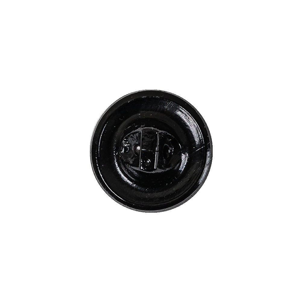 Vintage Jet Faceted Shank Back Glass Button - 25L/16mm
