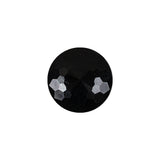 Vintage Jet Faceted Shank Back Glass Button - 25L/16mm