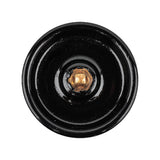 Vintage Jet Faceted Glass Button with Matte Black Center - 44L/28mm