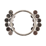 Vintage Swarovski Crystal Rhinestones and Silver Metal Abstract Buckle - 1.625" x 1.125"
