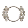 Vintage Swarovski Crystal Rhinestones and Silver Metal Abstract Buckle - 1.625" x 1.125"