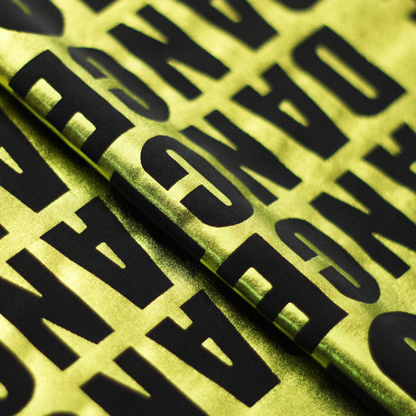 Dance Foil Polyester Spandex Fabric - Assorted Colors, Hologram Stripe Pattern, 58-60" Width (1 Yard)