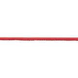 Vintage Red Bugle Beads on Red Trimming - 0.375"