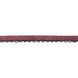 Vintage Burgundy and Red Iris Seed and Bugle Beaded Scalloped Trim - 0.75"