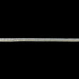 Vintage Silver Lined 2 Row Bugle Beads on White Trimming - 0.357"