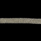 Vintage Silver Lined 6 Row Seed Beaded Trim - 0.5"