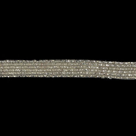 Vintage Silver Lined 6 Row Seed Beaded Trim - 0.5"