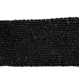 Vintage Fancy 27 Row Black Bugle Beaded Trimming - 2"