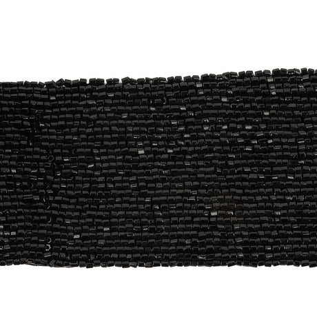 Vintage Fancy 27 Row Black Bugle Beaded Trimming - 2"