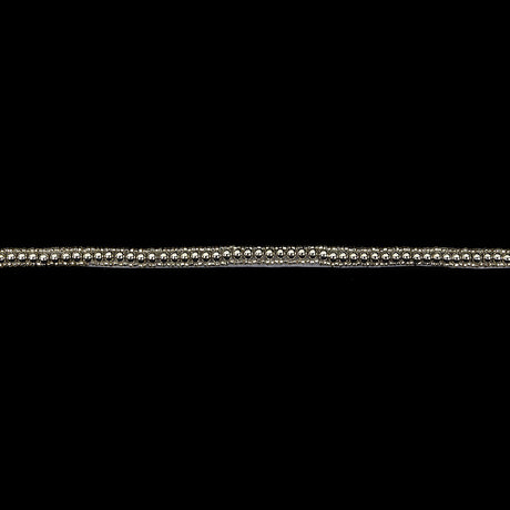 Vintage One Row Silver Ball and Silver Lined Seed Beaded Trimming - 0.25"