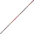 Vintage Metallic SIlver and Multicolor Braided Trim - 0.25"