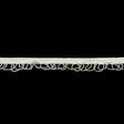 Vintage Silver Lined Seed Beaded Looped Fringe on Cotton Tape - 0.875"