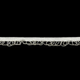 Vintage Silver Lined Seed Beaded Looped Fringe on Cotton Tape - 0.875"