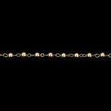 Vintage Czech Pearl Beads and Silver Metal Link Chain - 0.1875"