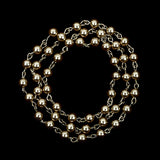 Vintage Czech Pearl Beads and Silver Metal Link Chain - 0.1875"