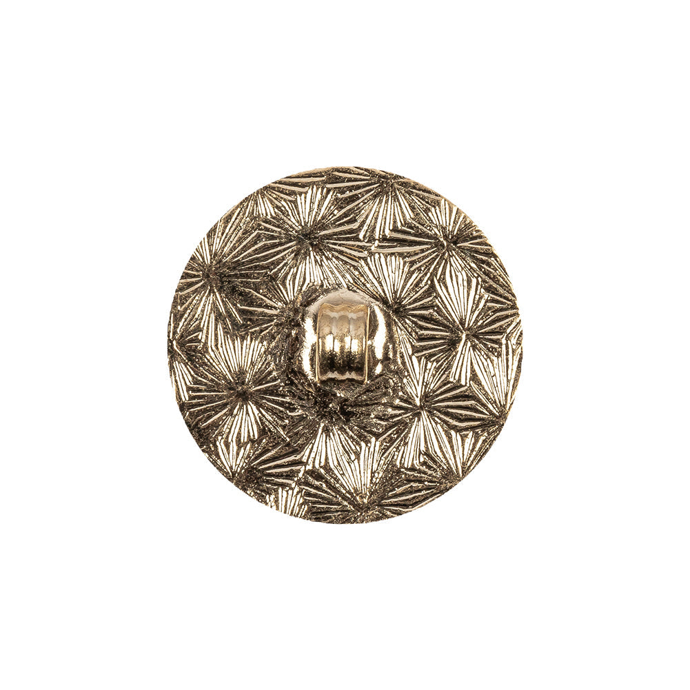 Vintage Crystal Rhinestones and Gold Metal Sawtooth Edge Shank Back Button With No Center - 34L/21.5mm