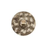 Vintage Crystal Rhinestones and Gold Metal Sawtooth Edge Shank Back Button With No Center - 34L/21.5mm