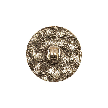 Vintage Crystal Rhinestones and Gold Metal Sawtooth Edge Shank Back Button With No Center - 34L/21.5mm