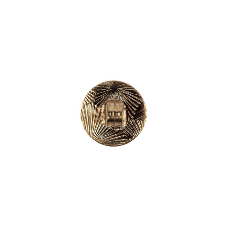 Vintage Swarovski Pearl, Multicolored Rhinestones and Gold Metal Shank Back Button - 18L/11.5mm