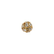 Vintage Swarovski Crystal Rhinestones and Gold Metal Shank Back Ball Button - 13L/8mm