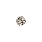 Vintage Swarovski Crystal Rhinestones and Silver Metal Shank Back Ball Button - 16L/10mm
