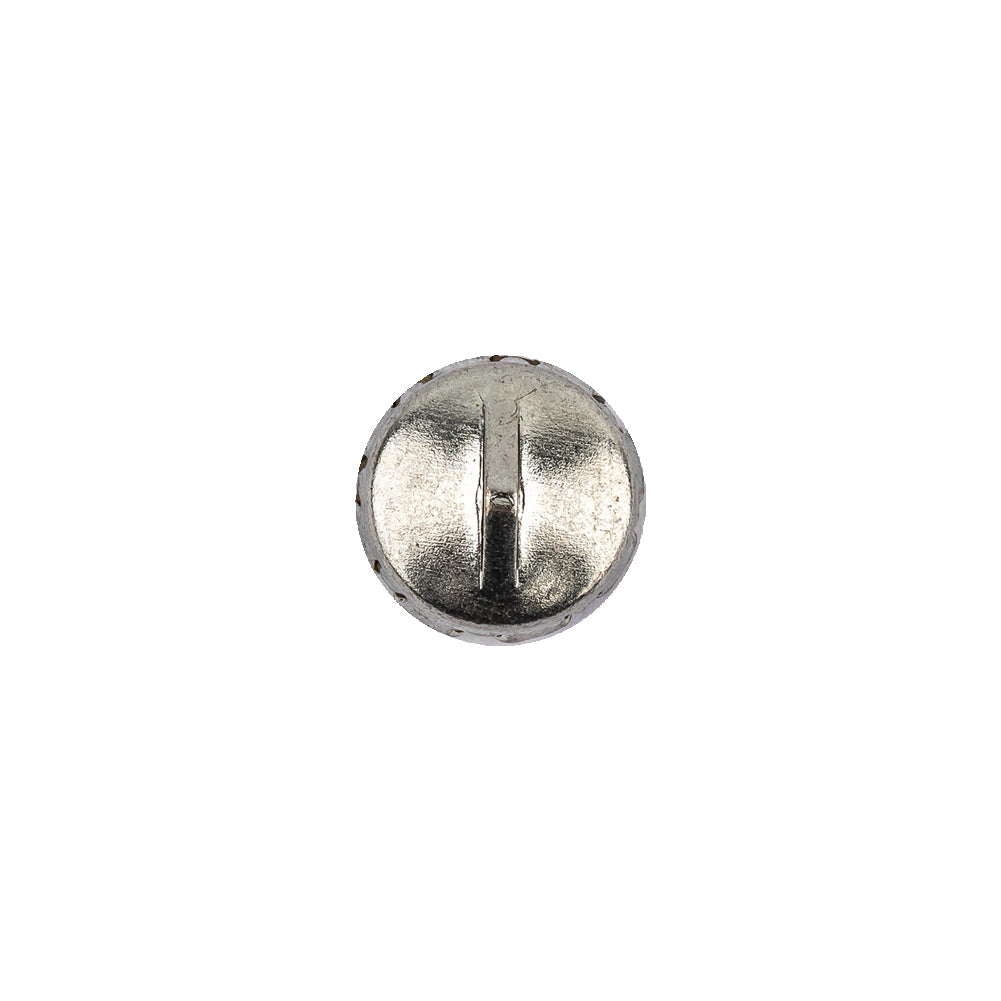 Vintage Swarovski Crystal AB Rhinestone and Silver Edged Self Back Button - 18L/11.5mm