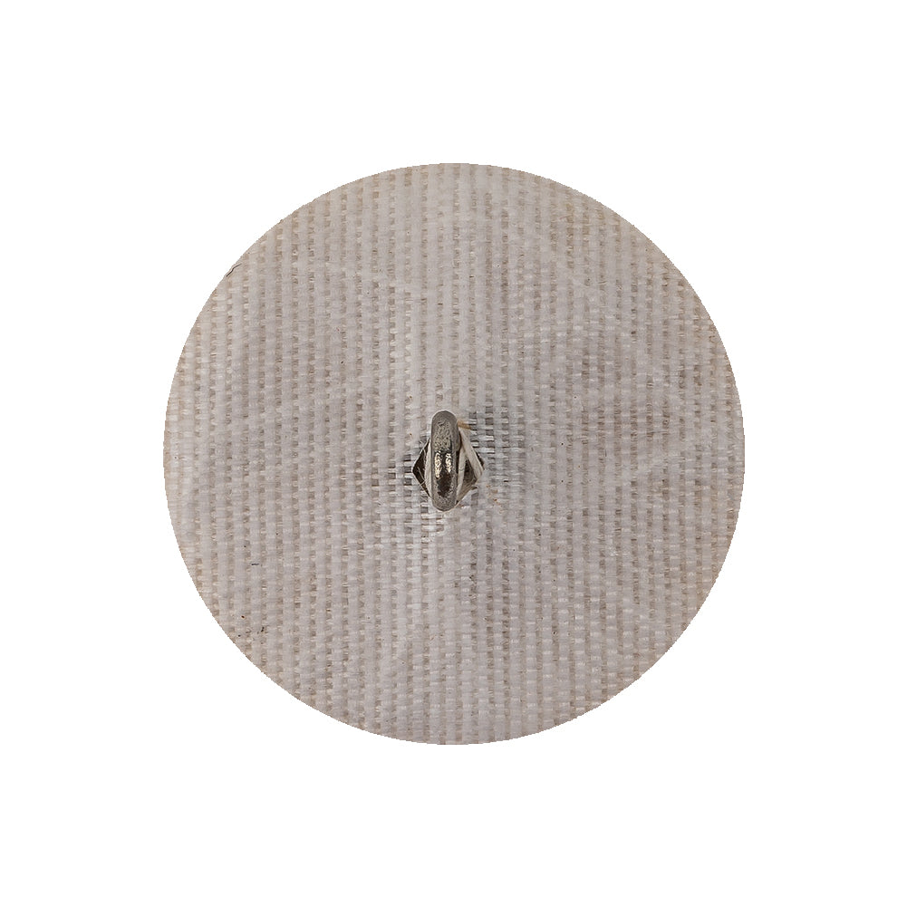 Vintage White Chop Beaded Dome Shaped Shank Back Button - 40L/25.5mm