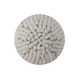 Vintage White Chop Beaded Dome Shaped Shank Back Button - 40L/25.5mm