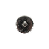 Vintage Transparent and Silver Metal Shank Back Button with Rhinestone Core - 22L/14mm