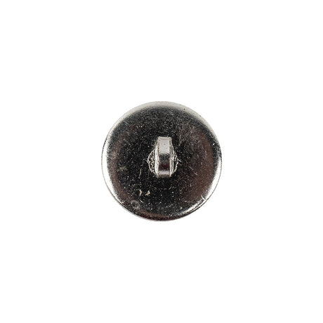 Vintage Transparent and Silver Metal Shank Back Button with Rhinestone Core - 22L/14mm