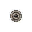Vintage Transparent and Silver Metal Shank Back Button with Rhinestone Core - 22L/14mm