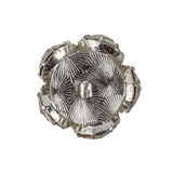 Vintage Crystal Rhinestones and Silver Metal Shank Back Button - 40L/25.5mm