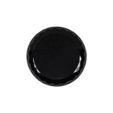Vintage Matte Jet Smooth Top Faceted Shank Back Glass Button - 35L/22mm