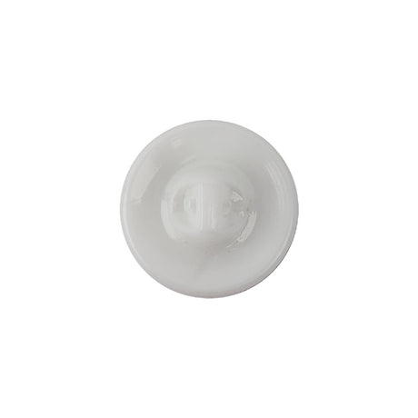 Vintage Chalk White and Crystal Rhinestones Floral Glass Button - 28L/18mm