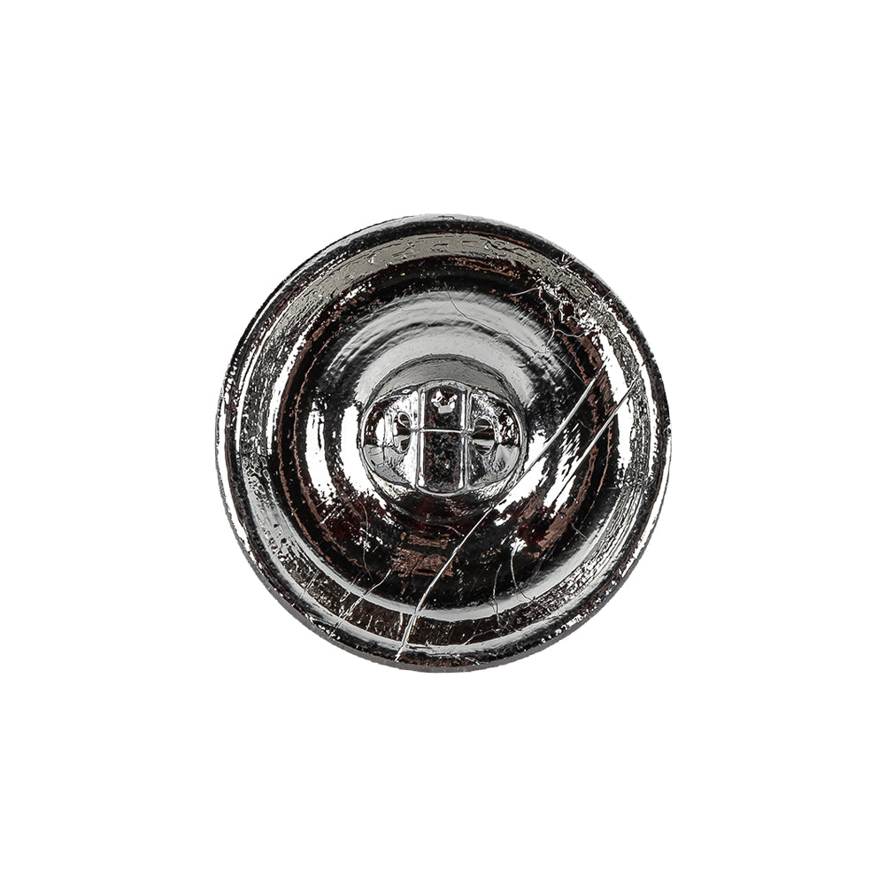 Vintage Twist Glass Shank Back Button with Silver Backing - 34L/21.5mm